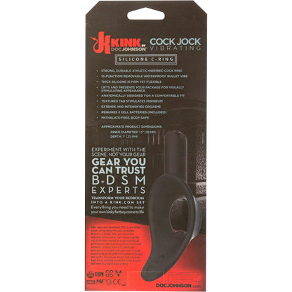 Doc Johnson Kink - Vibrating Cock Jock Silicone C-Ring
