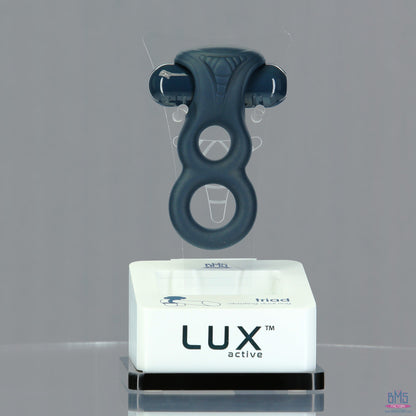 LUX active® Triad – 4.5" Vibrating Dual Cock Ring – Remote Included