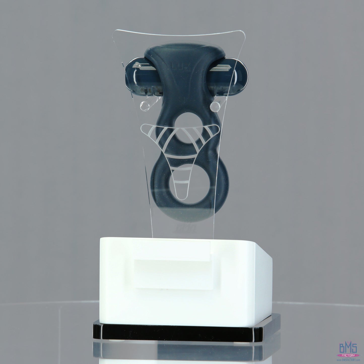 LUX active® Triad – 4.5" Vibrating Dual Cock Ring – Remote Included
