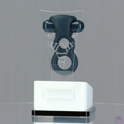 LUX active® Triad – 4.5" Vibrating Dual Cock Ring – Remote Included