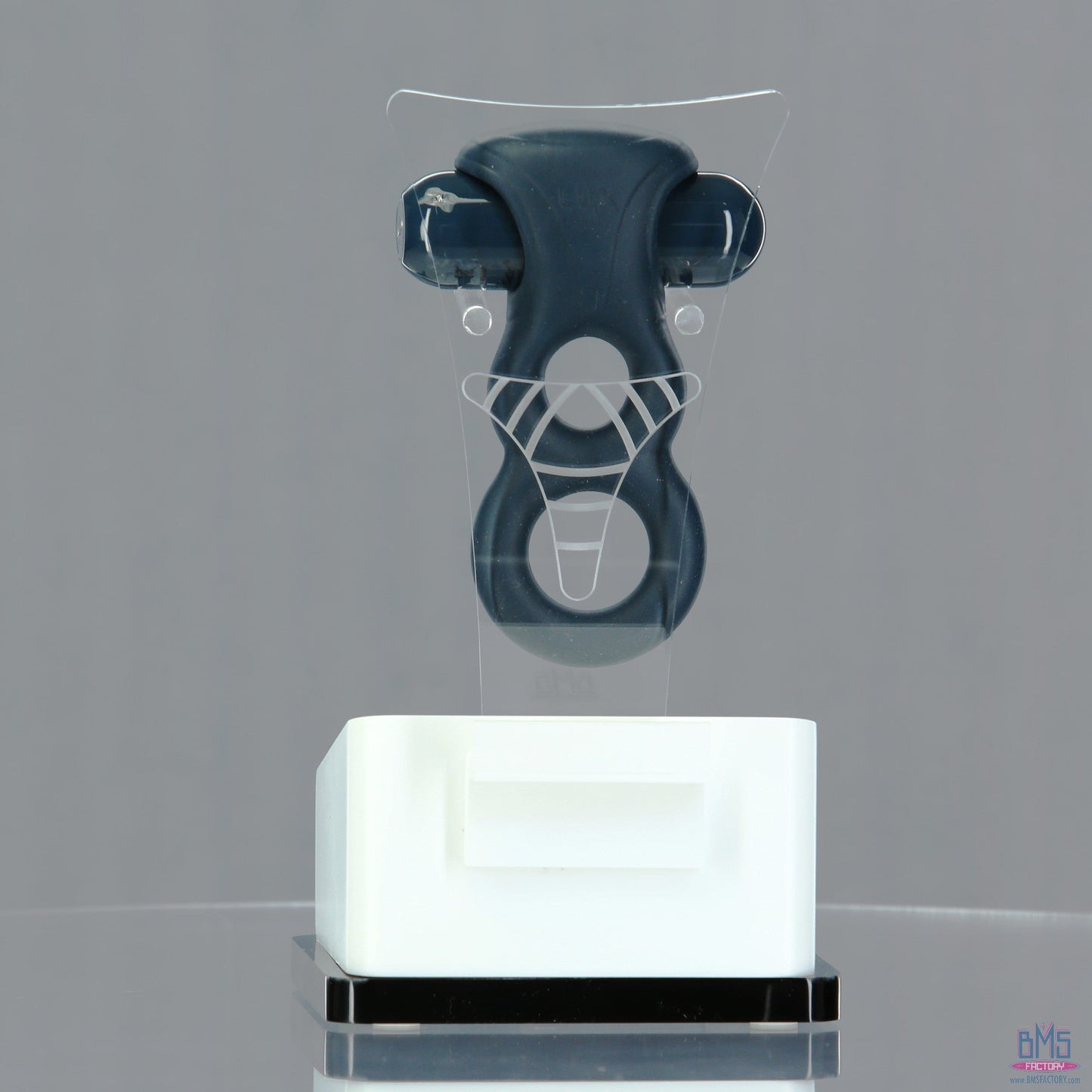 LUX active® Triad – 4.5" Vibrating Dual Cock Ring – Remote Included