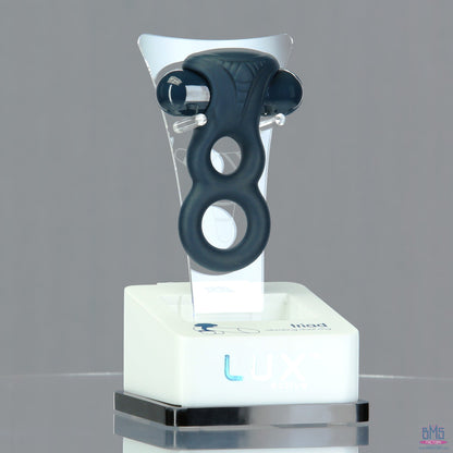 LUX active® Triad – 4.5" Vibrating Dual Cock Ring – Remote Included