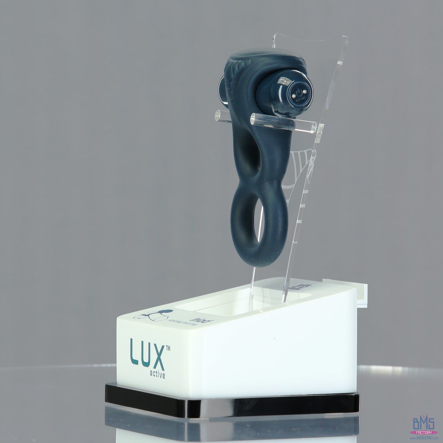 LUX active® Triad – 4.5" Vibrating Dual Cock Ring – Remote Included