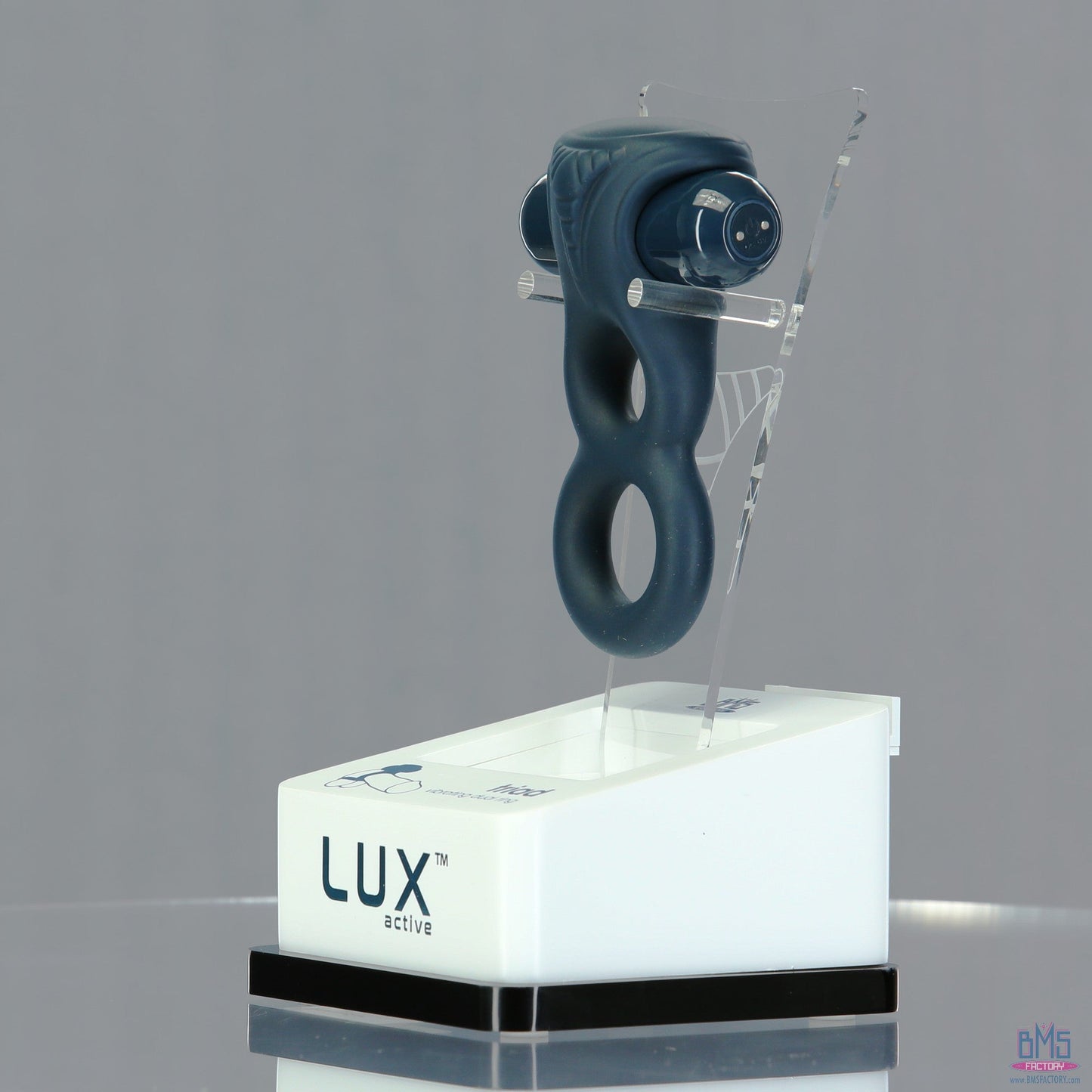 LUX active® Triad – 4.5" Vibrating Dual Cock Ring – Remote Included