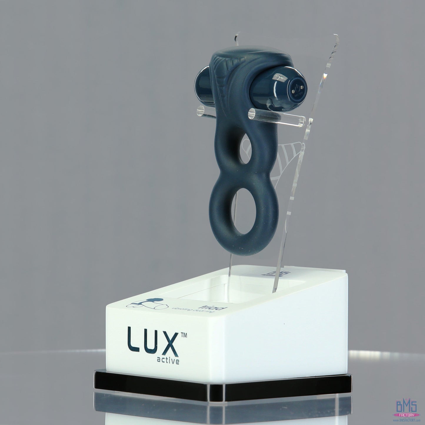 LUX active® Triad – 4.5" Vibrating Dual Cock Ring – Remote Included