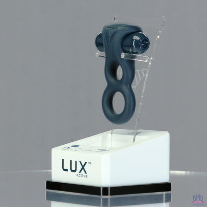 LUX active® Triad – 4.5" Vibrating Dual Cock Ring – Remote Included