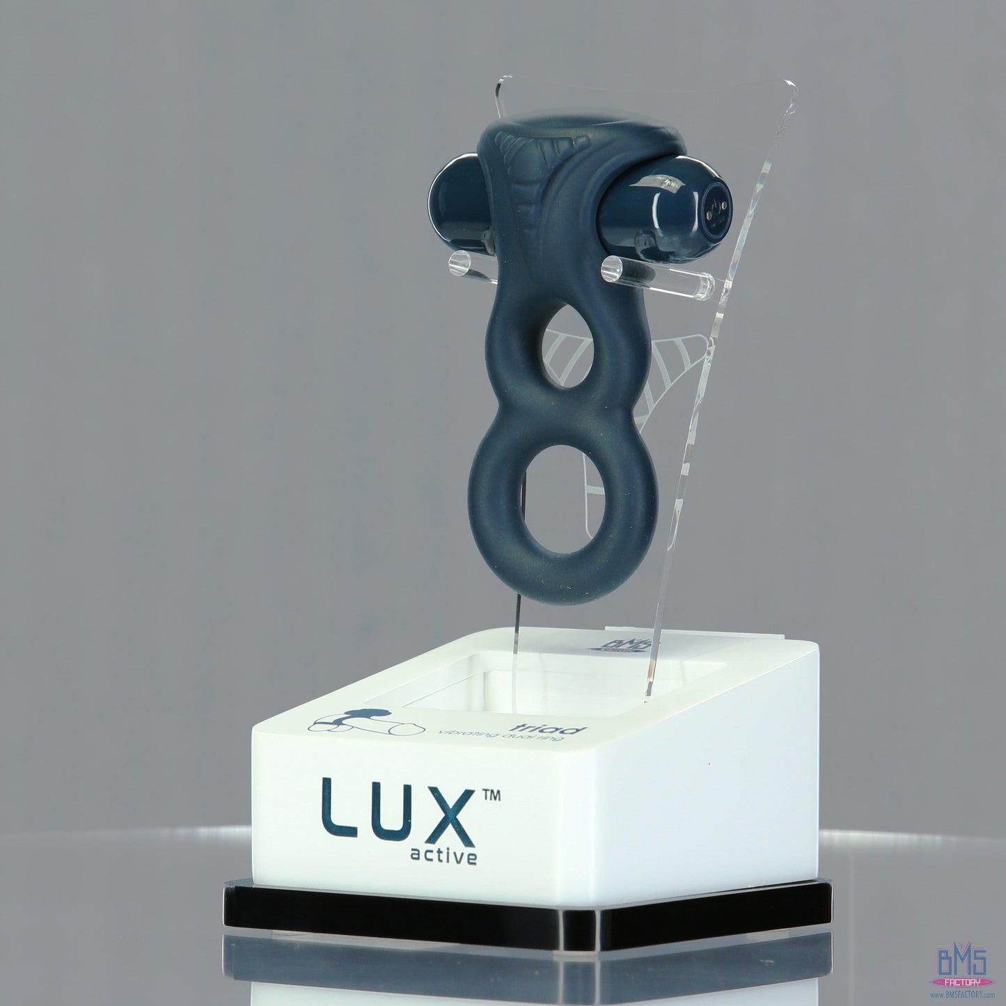 LUX active® Triad – 4.5" Vibrating Dual Cock Ring – Remote Included