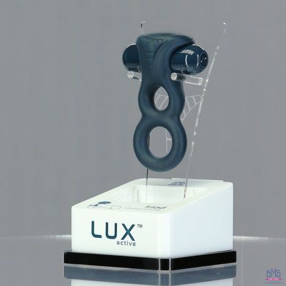 LUX active® Triad – 4.5" Vibrating Dual Cock Ring – Remote Included