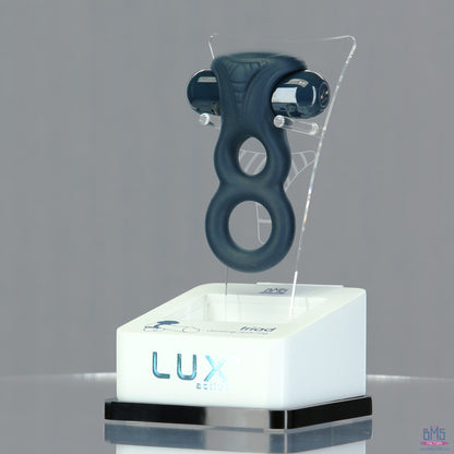 LUX active® Triad – 4.5" Vibrating Dual Cock Ring – Remote Included