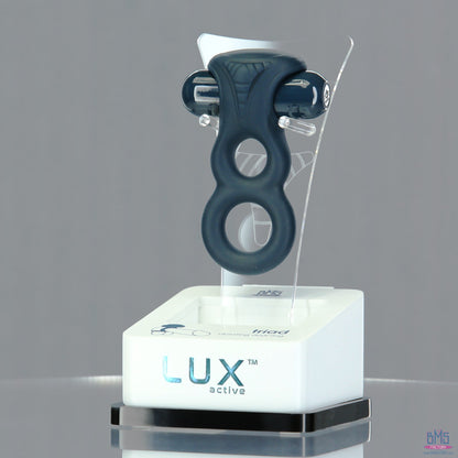 LUX active® Triad – 4.5" Vibrating Dual Cock Ring – Remote Included