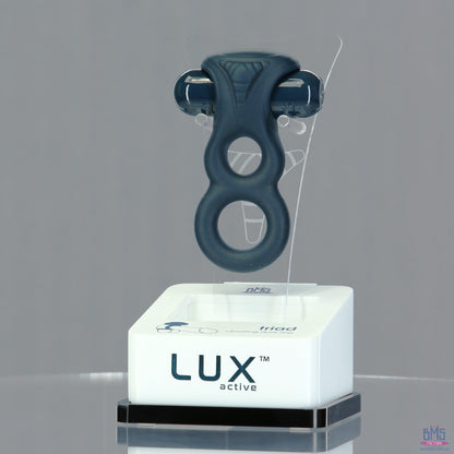 LUX active® Triad – 4.5" Vibrating Dual Cock Ring – Remote Included