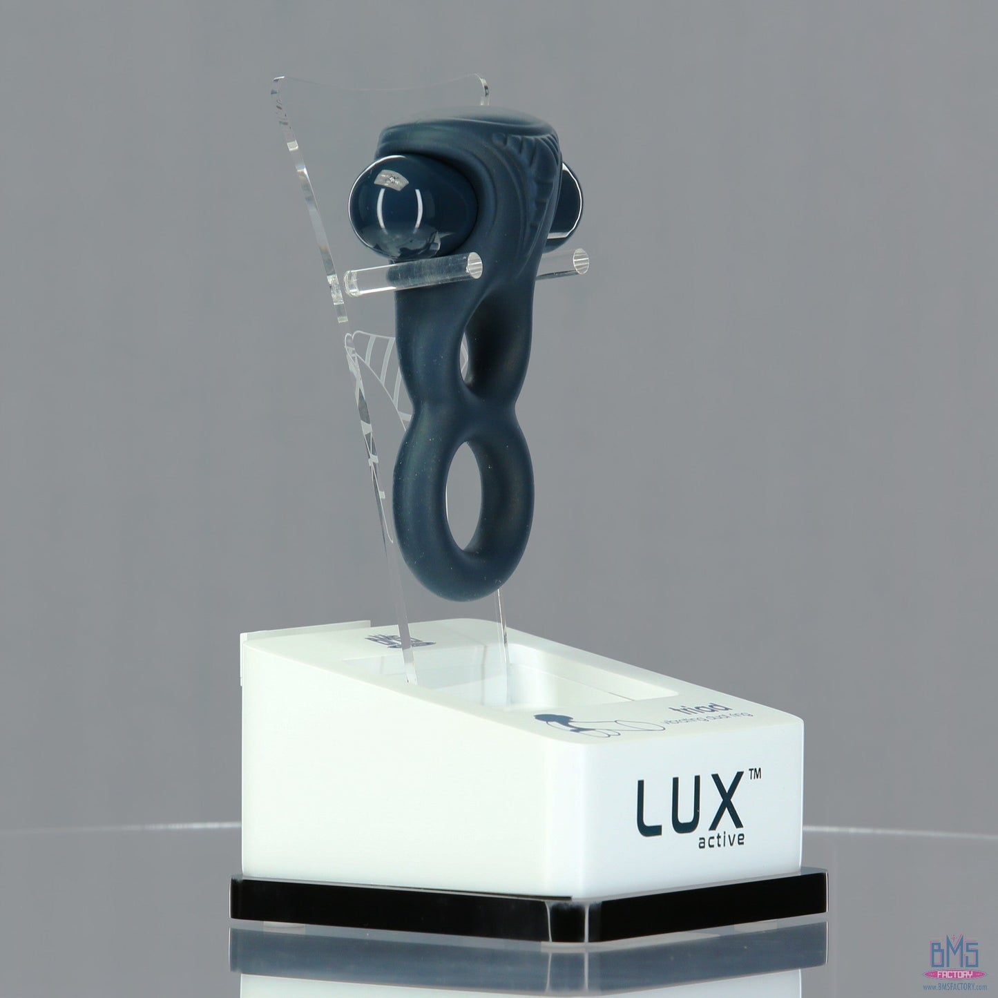 LUX active® Triad – 4.5" Vibrating Dual Cock Ring – Remote Included