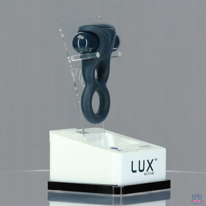 LUX active® Triad – 4.5" Vibrating Dual Cock Ring – Remote Included