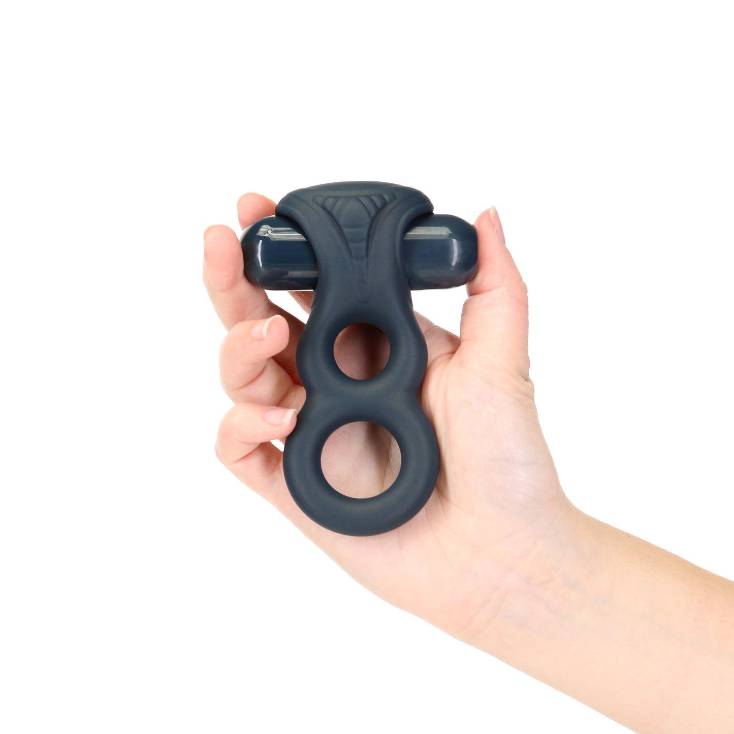 LUX active® Triad – 4.5" Vibrating Dual Cock Ring – Remote Included