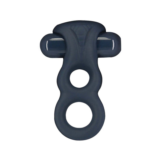 LUX active® Triad - 4.5" Vibrating Dual Cock Ring - Remote Included