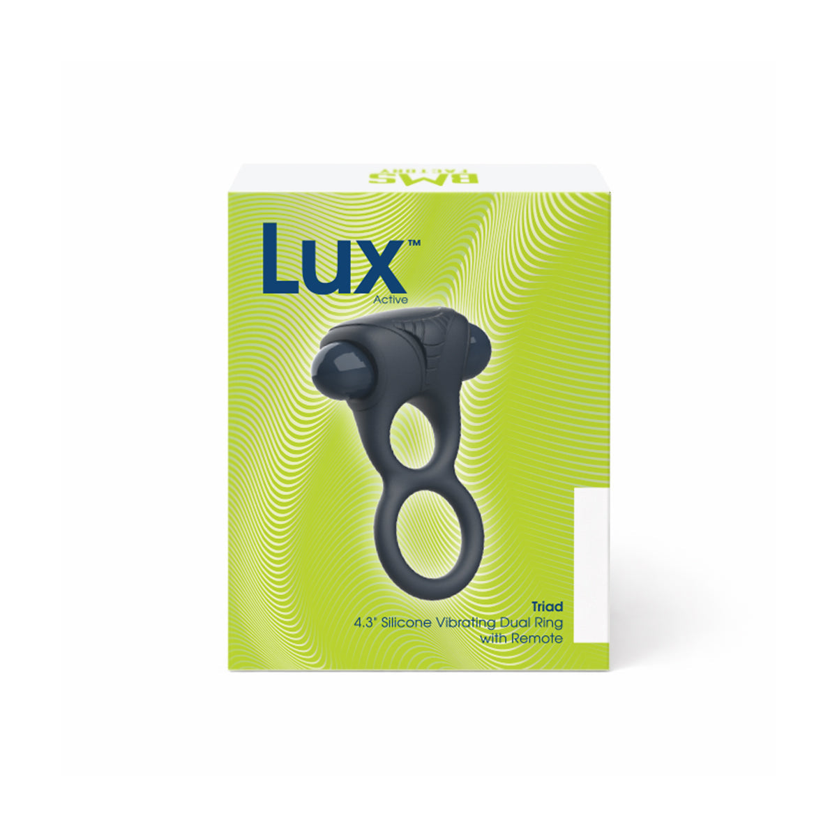 LUX active® Triad – 4.5" Vibrating Dual Cock Ring – Remote Included