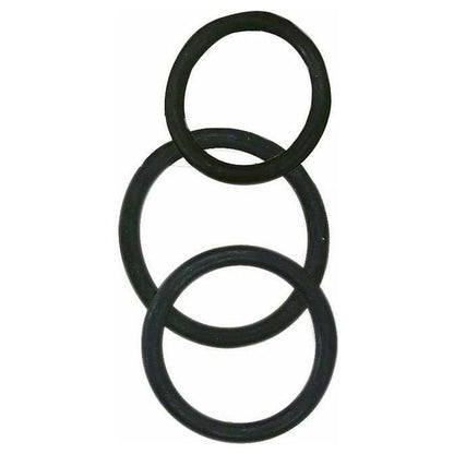 Nanma Cock And Ball Rings - Black