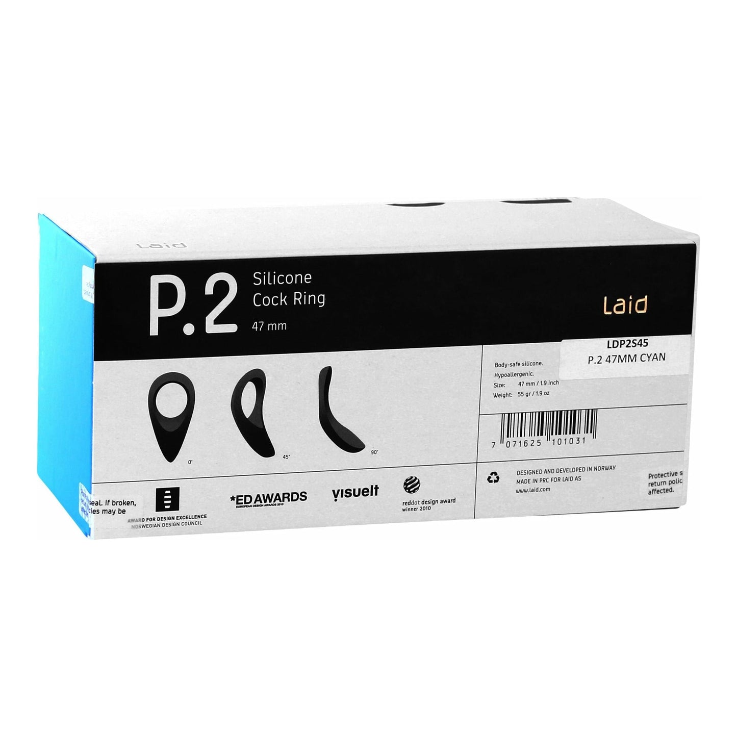 Laid P.2 - Stretch Cock Ring - Blue - 47 mm