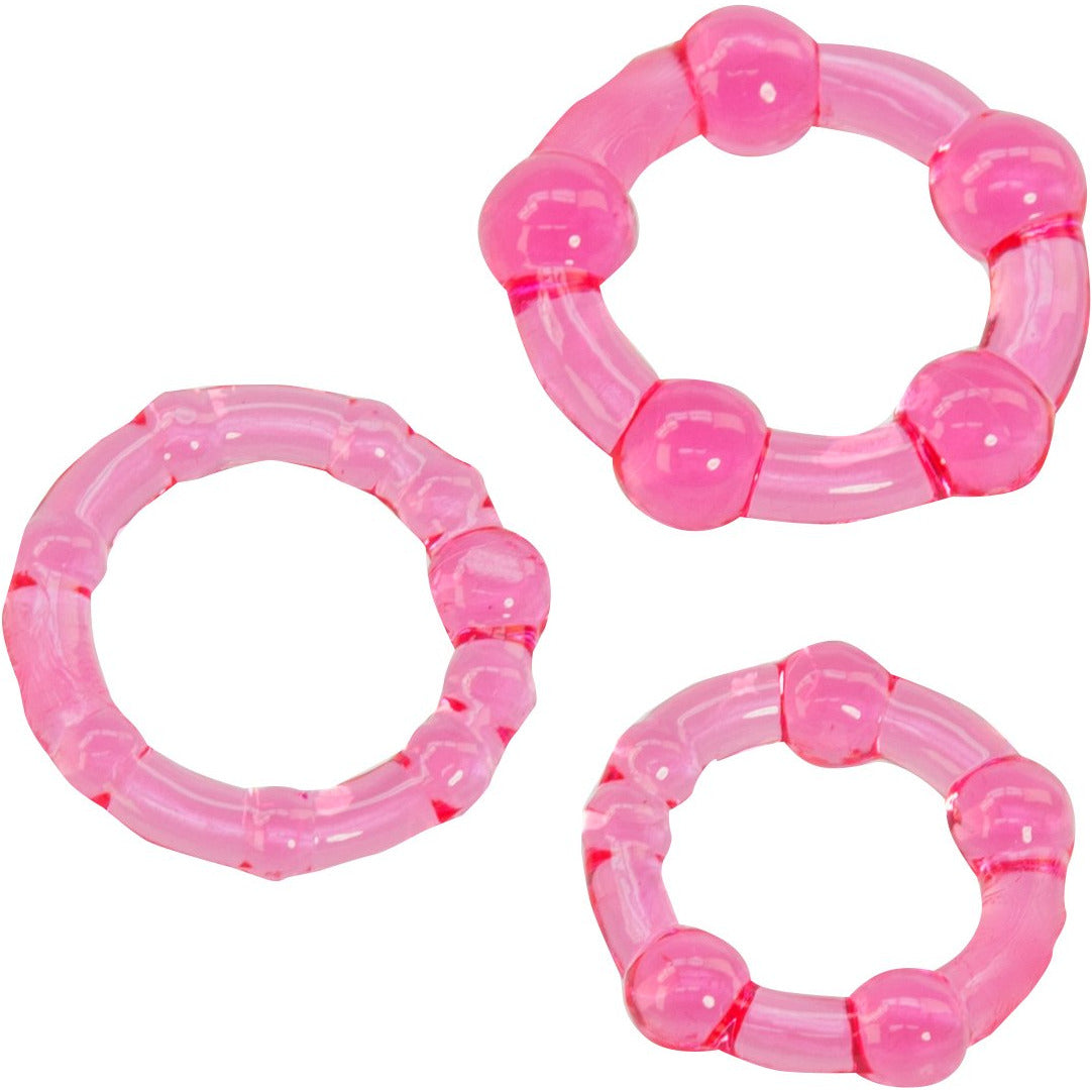 CalExotics® Silicone Island Rings - Pink
