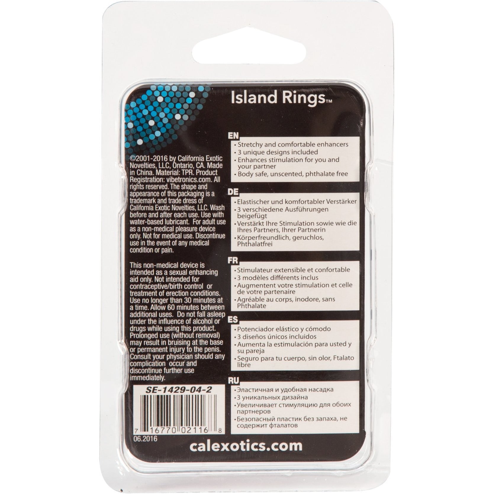 CalExotics® Silicone Island Rings - Pink