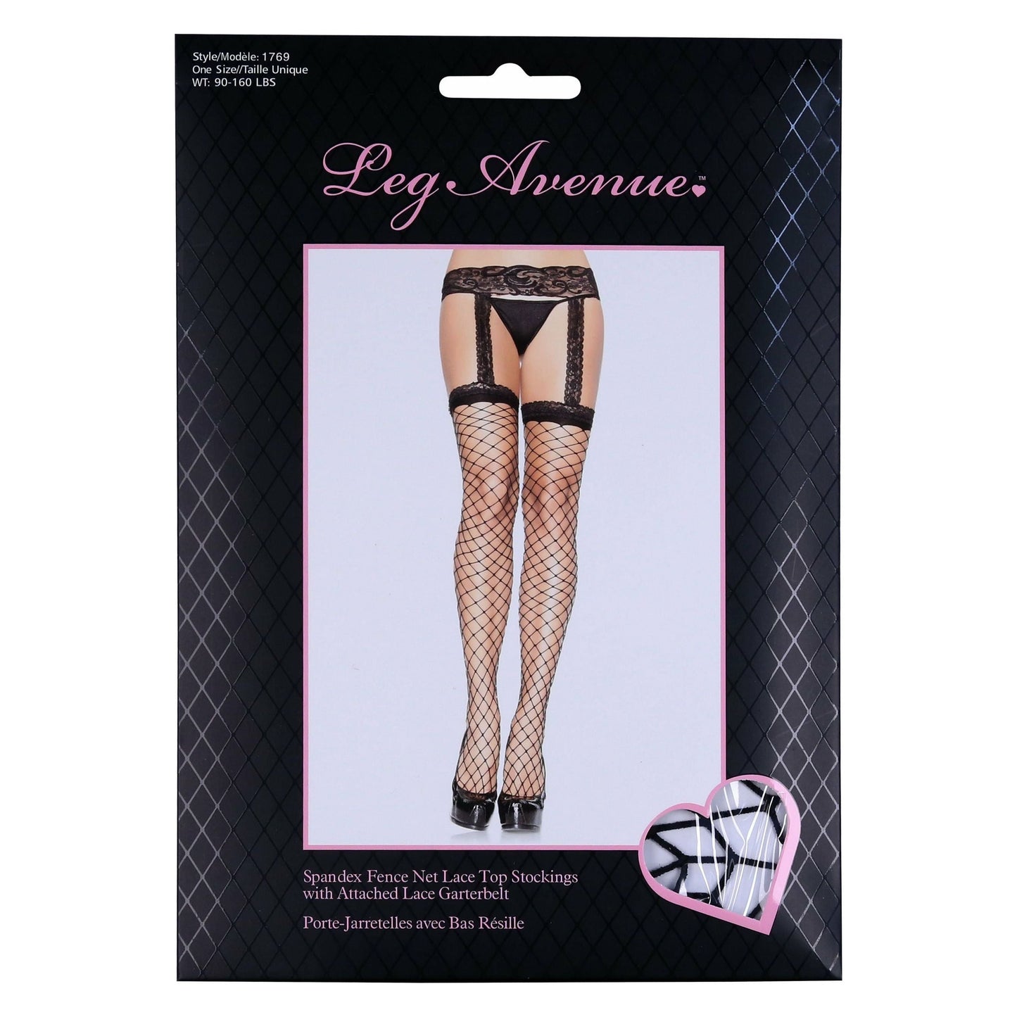 Leg Avenue Fence Net Garterbelt Stocking