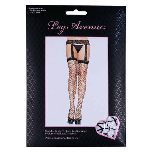 Leg Avenue Fence Net Garterbelt Stocking