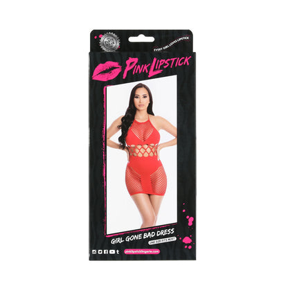 Pink Lipstick - Girl Gone Bad Dress - Red - OS