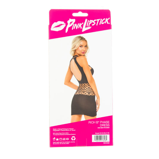 Pink Lipstick Rich B Phase Dress - Black