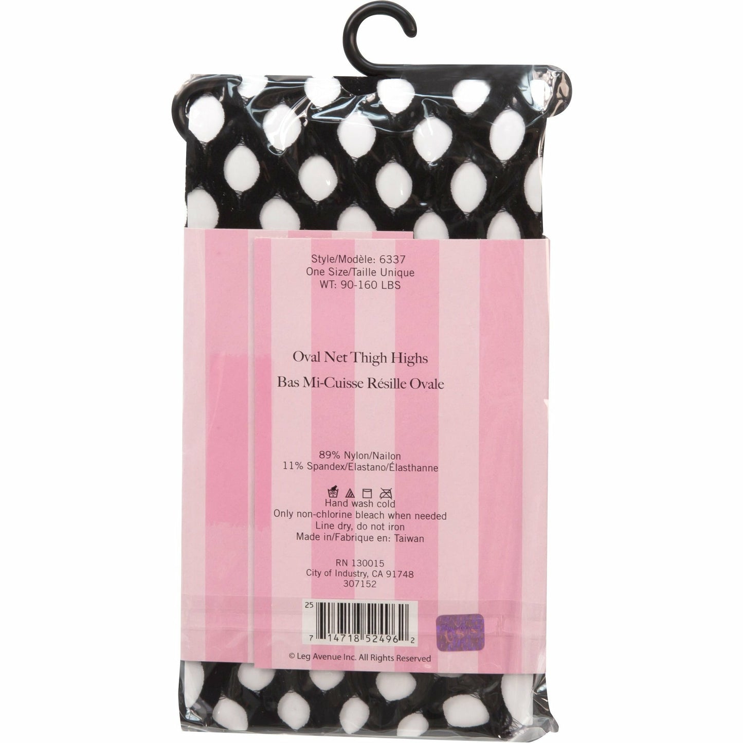 Leg Avenue Oval Net Thigh Highs- Black