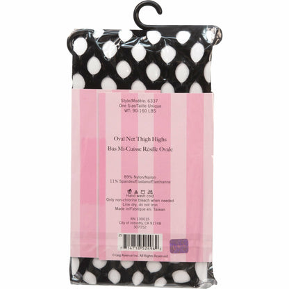 Leg Avenue Oval Net Thigh Highs- Black