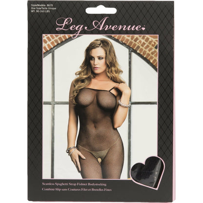 Leg Avenue Leg Avenue - Seamless Spaghetti Strap Fishnet Bodystocking - O/S