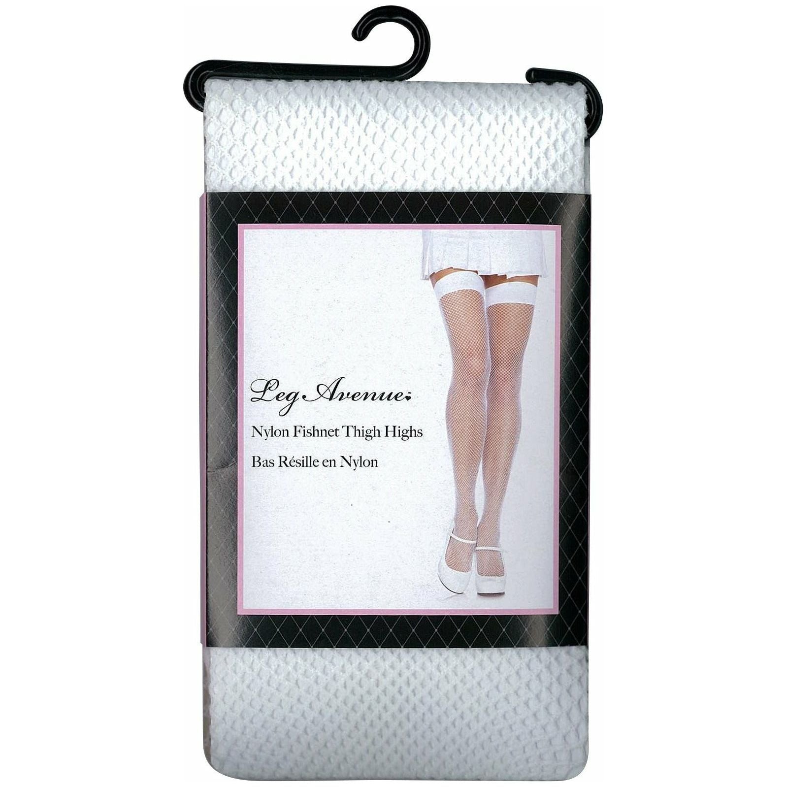 Leg Avenue Fishnet Stockings - White - O/S