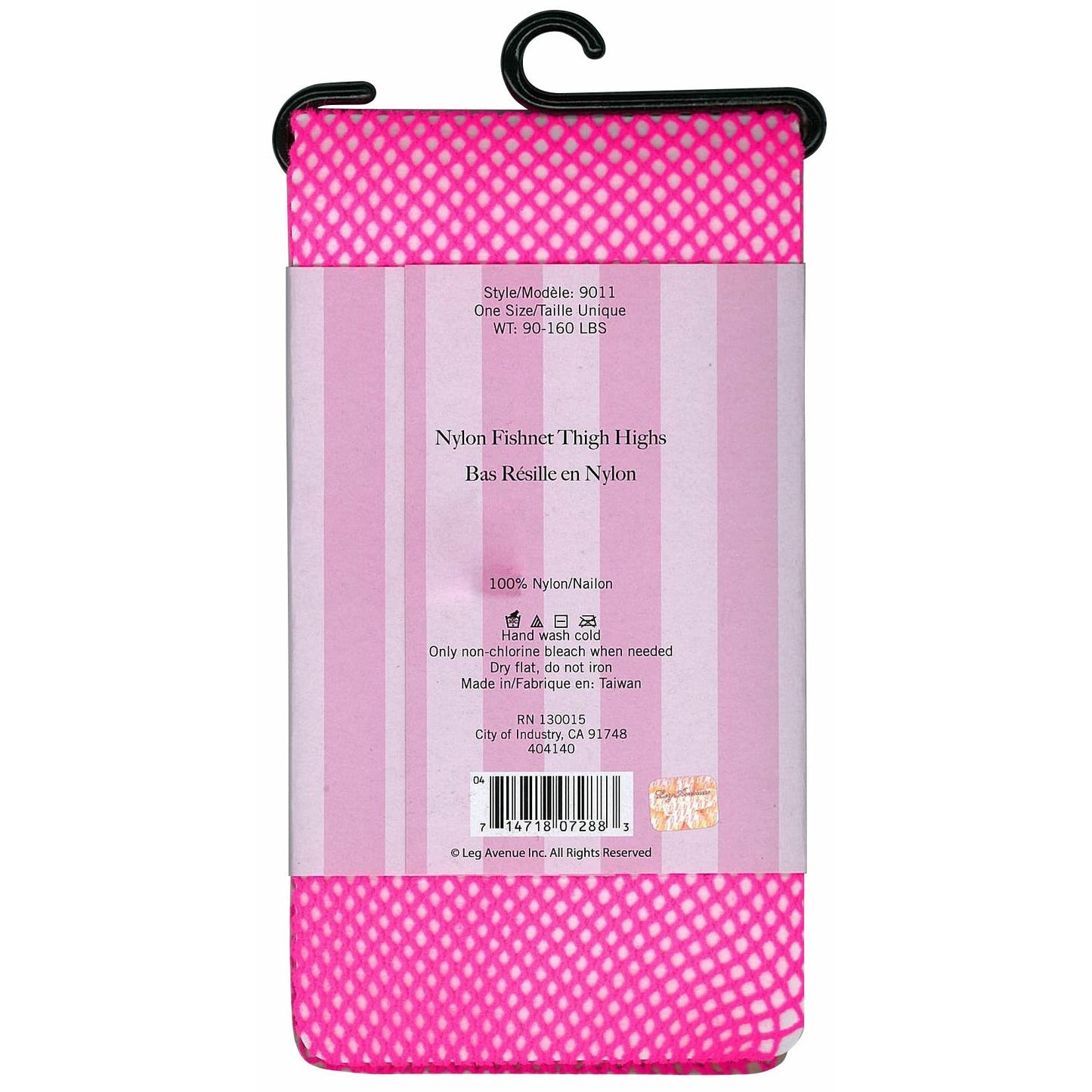 Leg Avenue ~ Nylon Fishnet Thigh Highs - Pink - OS