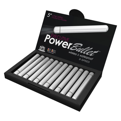 Executive PowerBullet Vibrator - 5" - Silver (cost per single bullet)