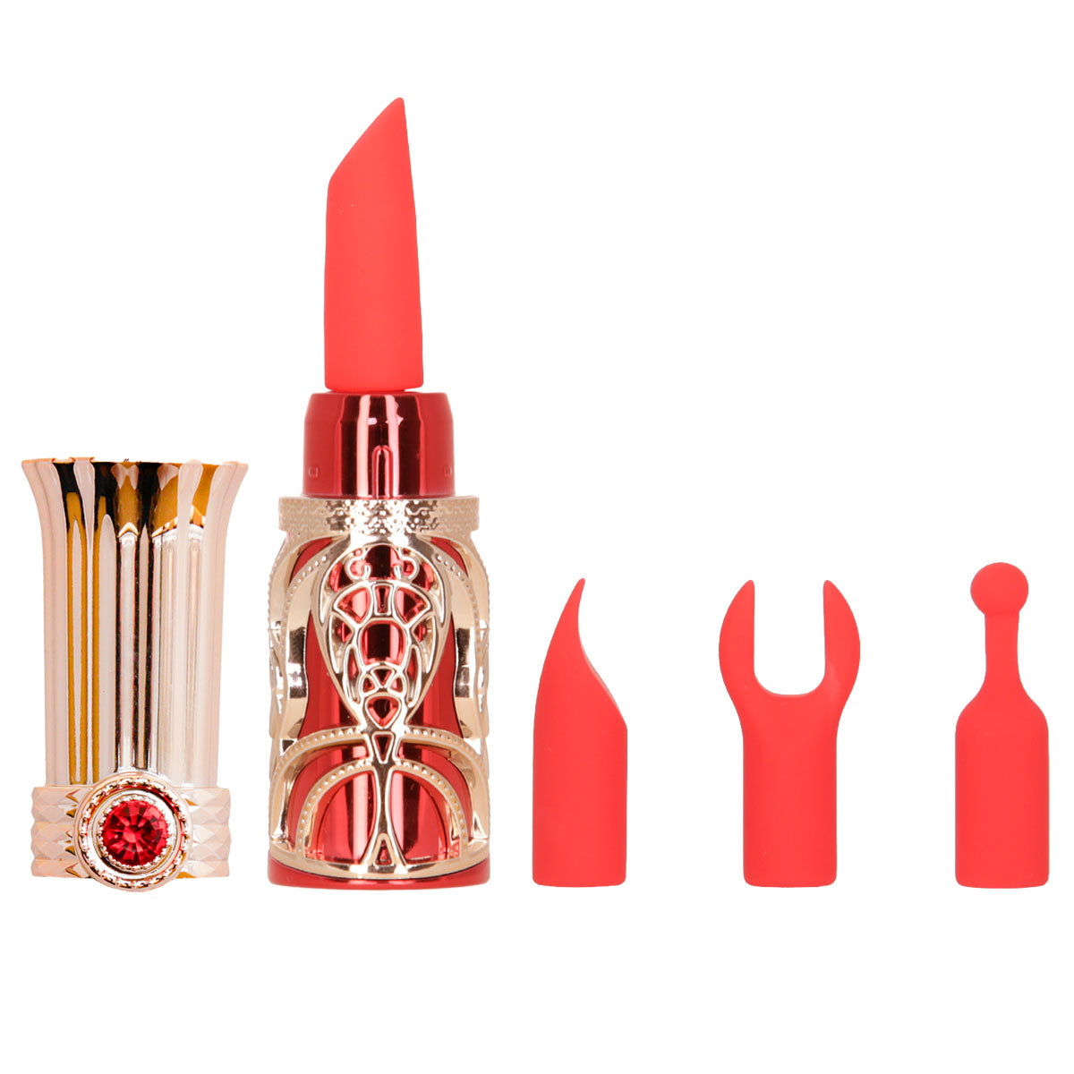 Ruby Kiss Lipstick - Red and Rose Gold