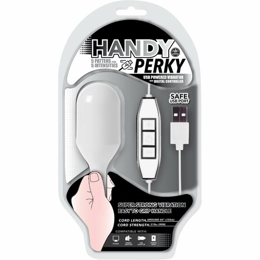 NMC Handy Perky - Bullet Vibrator with Remote - Rechargeable - White
