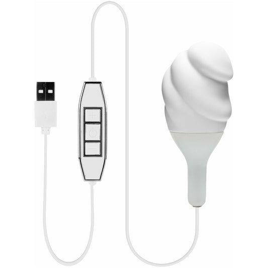 BMS Factory NMC Hands On - Textured Vibrator - Rechargeable - White