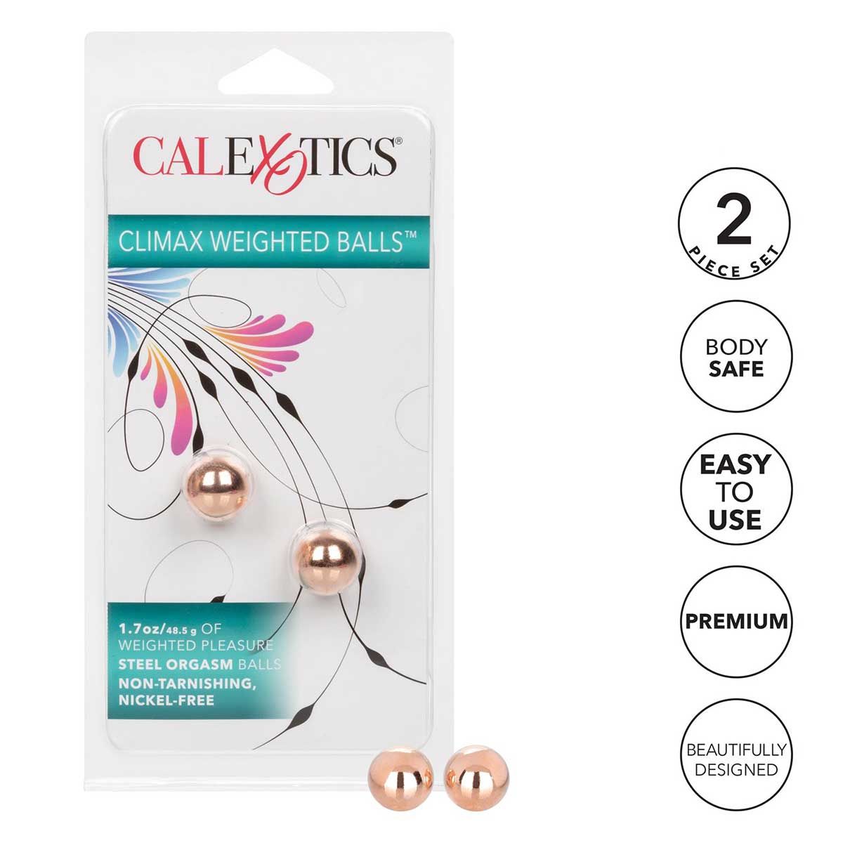 CalExotics – Climax Weighted Balls - Rose Gold