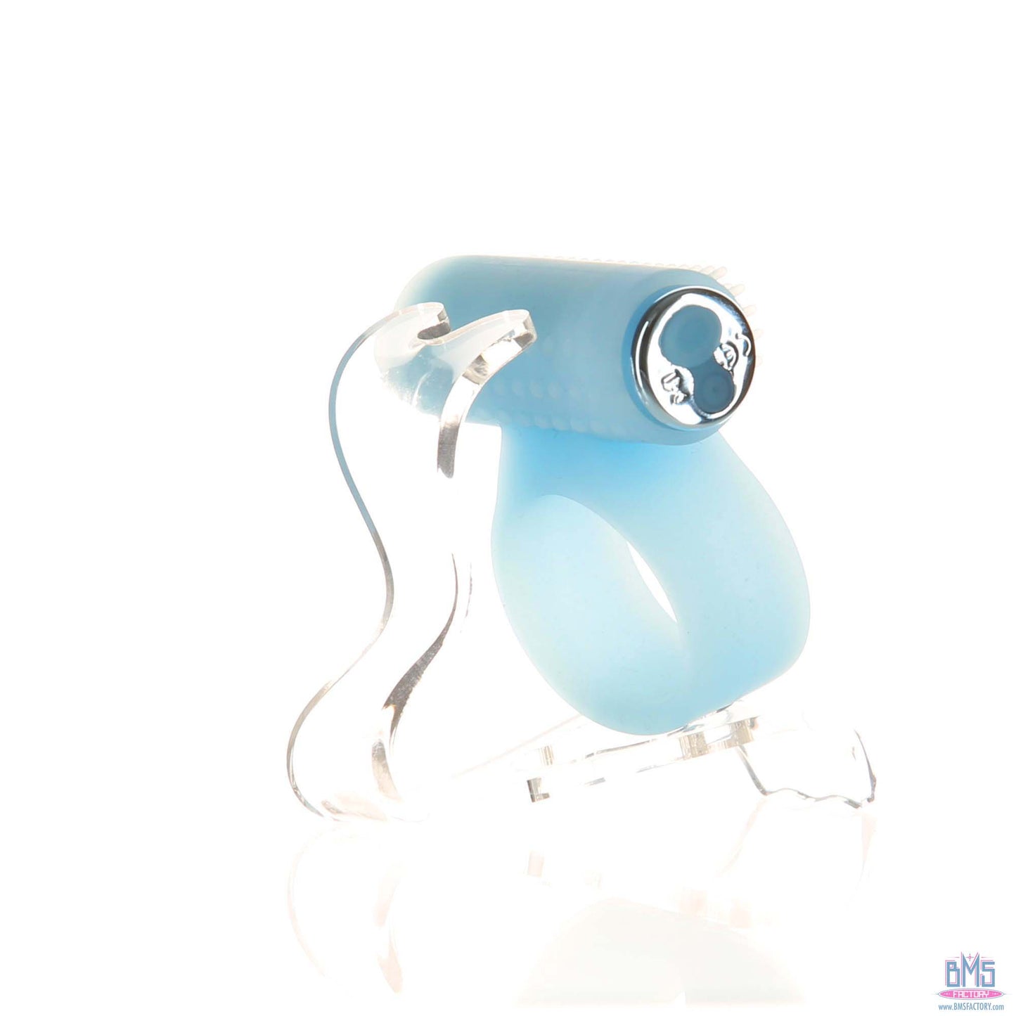 PowerBullet – Cosmic Ring – Vibrating Cock Ring – Glow-in-the-Dark Blue