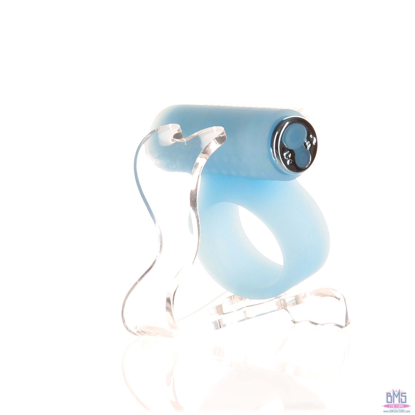 PowerBullet – Cosmic Ring – Vibrating Cock Ring – Glow-in-the-Dark Blue