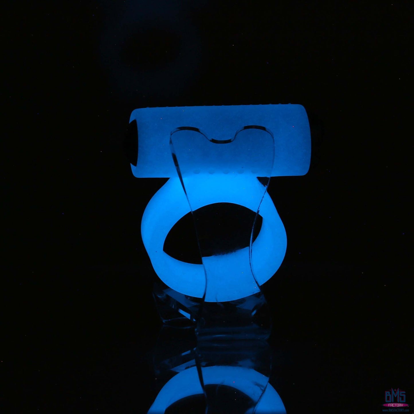 PowerBullet – Cosmic Ring – Vibrating Cock Ring – Glow-in-the-Dark Blue