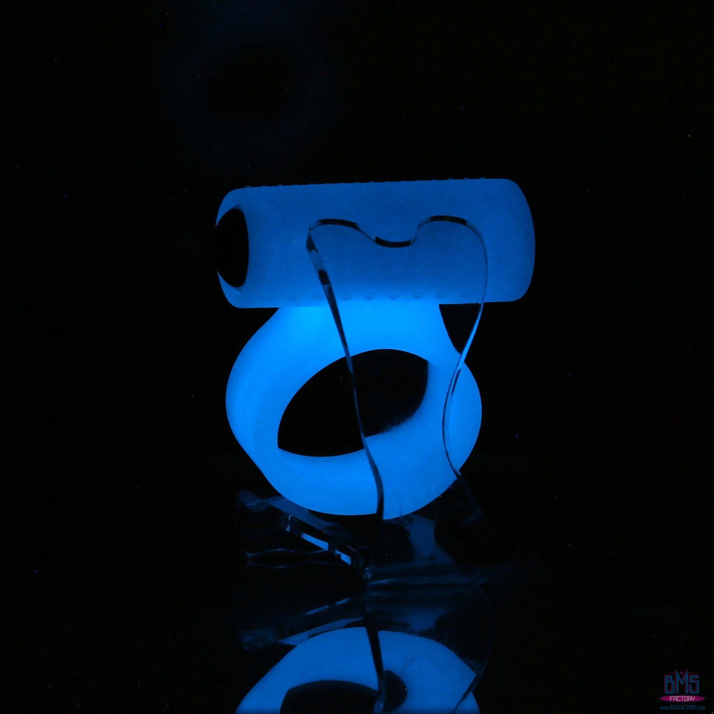 PowerBullet – Cosmic Ring – Vibrating Cock Ring – Glow-in-the-Dark Blue