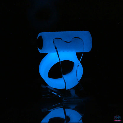 PowerBullet – Cosmic Ring – Vibrating Cock Ring – Glow-in-the-Dark Blue
