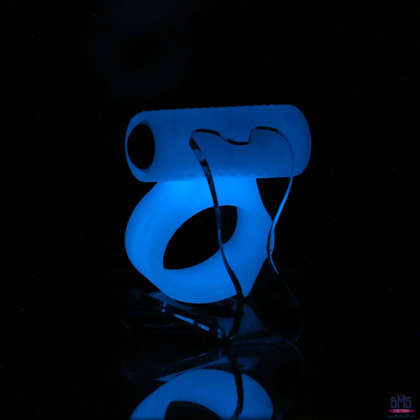 PowerBullet – Cosmic Ring – Vibrating Cock Ring – Glow-in-the-Dark Blue