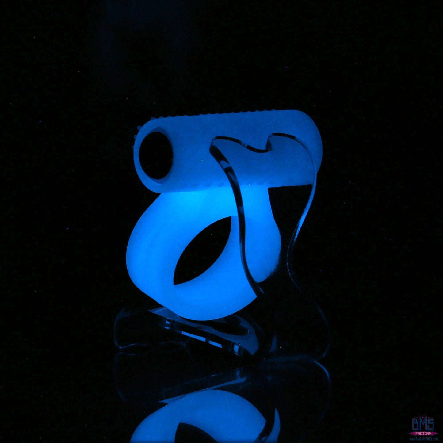 PowerBullet – Cosmic Ring – Vibrating Cock Ring – Glow-in-the-Dark Blue