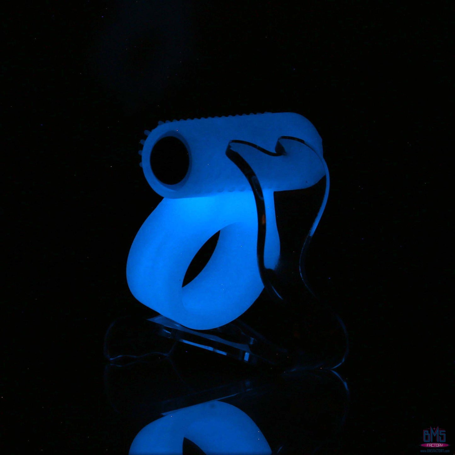 PowerBullet – Cosmic Ring – Vibrating Cock Ring – Glow-in-the-Dark Blue
