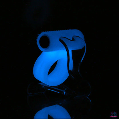 PowerBullet – Cosmic Ring – Vibrating Cock Ring – Glow-in-the-Dark Blue