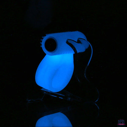 PowerBullet – Cosmic Ring – Vibrating Cock Ring – Glow-in-the-Dark Blue
