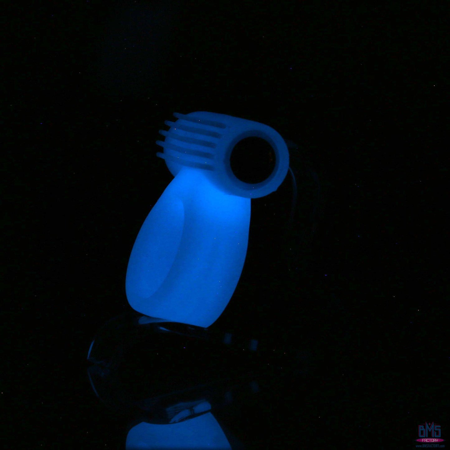 PowerBullet – Cosmic Ring – Vibrating Cock Ring – Glow-in-the-Dark Blue