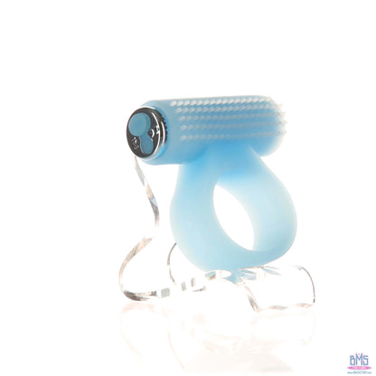 PowerBullet – Cosmic Ring – Vibrating Cock Ring – Glow-in-the-Dark Blue